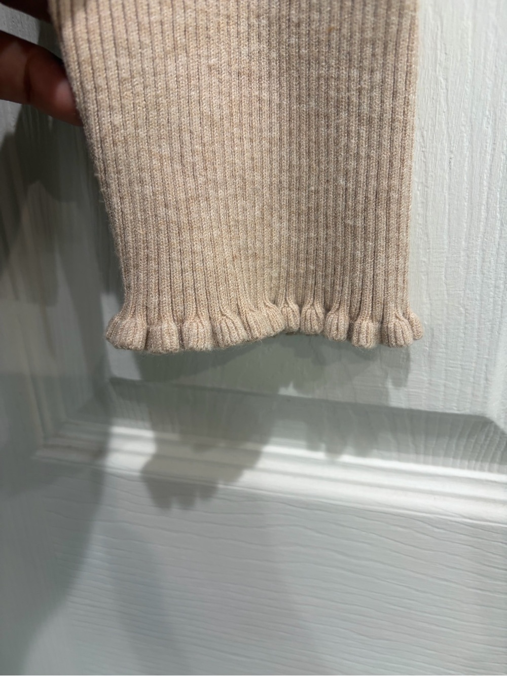 Ann Taylor Ribbed Crewneck Sweater in Light Beige - Picture 4 of 5